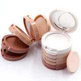 NNETM 5-in-1 Concealer, Contour, Bronzer Makeup Powder, Oil Control Setting Powder With Puff And Mirror, Long Lasting And Waterproof