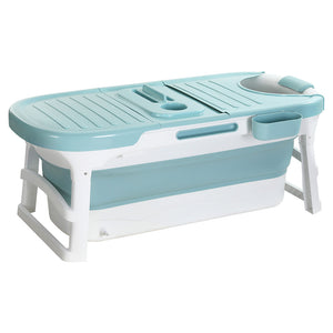 NNEDSZ Weisshorn Foldable Bathtub Portable Folding Water Spa with Cover Plate 136x62cm