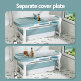 NNEDSZ Weisshorn Foldable Bathtub Portable Folding Water Spa with Cover Plate 136x62cm