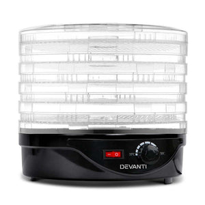 NNEDSZ 5 Trays Food Dehydrator Fruit Dehydrators Pet Beef Jerky Dryer Black