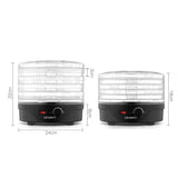 NNEDSZ 5 Trays Food Dehydrator Fruit Dehydrators Pet Beef Jerky Dryer Black
