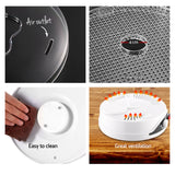 NNEDSZ 5 Trays Food Dehydrator Fruit Dehydrators Pet Beef Jerky Dryer White