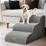 NNEDSZ Dog Ramp Steps Foam 3 Tier Pet Stairs For Bed Sofa Car Portable Indoor