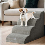 NNEDSZ Dog Ramp Steps Foam 4 Tier Pet Stairs For Bed Sofa Car Portable Indoor
