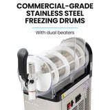 NNEMB 12L Commercial Slush Machine Single Tank, Quality Donper Compressor, Frozen Slushy Juice Maker