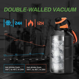 NNEOBA Stainless Steel Thermos Bottle Vacuum Flask (Black)