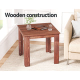 NNEDSZ Coffee Side Table Wooden Desk Outdoor Furniture Camping Garden Brown