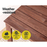 NNEDSZ Coffee Side Table Wooden Desk Outdoor Furniture Camping Garden Brown
