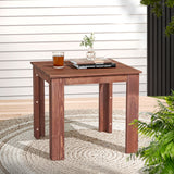 NNEDSZ Coffee Side Table Wooden Desk Outdoor Furniture Camping Garden Brown