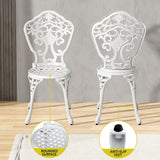 NNEDSZ Outdoor Dining Set 5 Piece Chairs Table Cast Aluminum Patio White