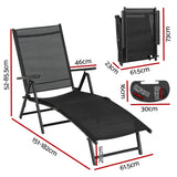 NNEDSZ Gardeon Sun Lounge Outdoor Lounger Aluminium Folding Beach Chair Camping Patio