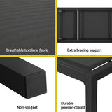 NNEDSZ Gardeon Sun Lounge Outdoor Lounger Aluminium Folding Beach Chair Wheels Black