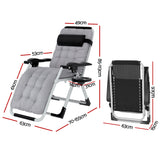 NNEDSZ Sun Lounge Folding Lounger Camping Zero Gravity Chair Outdoor Furniture