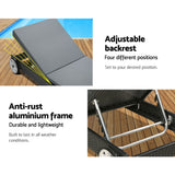 NNEDSZ Gardeon Sun Lounge Wicker Lounger Outdoor Furniture Day Bed Wheels Patio Black