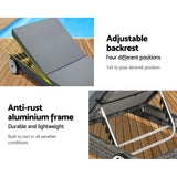 NNEDSZ Gardeon Sun Lounge Wicker Lounger Outdoor Furniture Day Bed Wheels Patio Grey