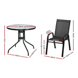 NNEDSZ Gardeon Outdoor Dining Set Table and Chairs Patio Garden Furniture Bistro Set