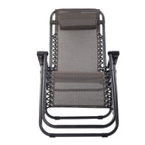 NNEDSZ Gardeon 2PC Zero Gravity Chair Folding Outdoor Recliner Adjustable Sun Lounge Camping Beige