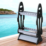 NNEDSZ Seamanship Fishing Rod Holder 16 Storage Rack Fishing Pole Stand Garage Organizer Holds
