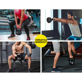 NNEDSZ 22kg Kettlebell Set Weight Lifting Kettlebells Bench Dumbbells Gym Home