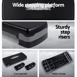 NNEDSZ Aerobic Step Exercise Stepper Steps Home Gym Fitness Block Bench Riser