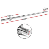 NNEDSZ 168CM 5.5FT Barbell Bar Fitness Weight Plates Dumbbells Row