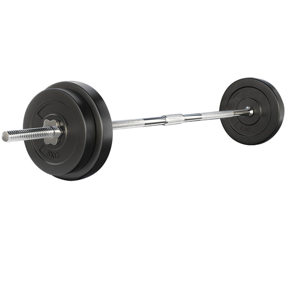 NNEDSZ 38kg Barbell Set Weight Plates Bar Lifting Bench 168cm