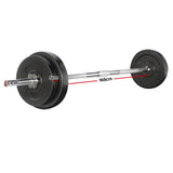 NNEDSZ 38kg Barbell Set Weight Plates Bar Lifting Bench 168cm