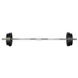 NNEDSZ 38kg Barbell Set Weight Plates Bar Lifting Bench 168cm