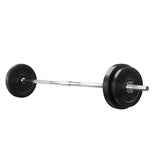 NNEDSZ 38kg Barbell Set Weight Plates Bar Lifting Bench 168cm