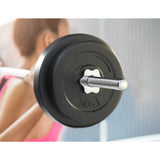 NNEDSZ 38kg Barbell Set Weight Plates Bar Lifting Bench 168cm