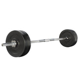 NNEDSZ 48kg Barbell Set Weight Plates Bar Lifting Bench 168cm