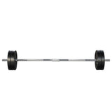 NNEDSZ 48kg Barbell Set Weight Plates Bar Lifting Bench 168cm