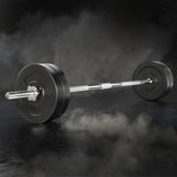 NNEDSZ 48kg Barbell Set Weight Plates Bar Lifting Bench 168cm
