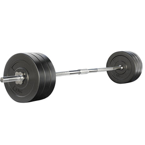 NNEDSZ 68kg Barbell Set Weight Plates Bar Lifting Bench 168cm