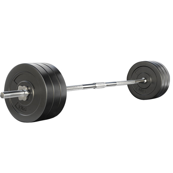 NNEDSZ 68kg Barbell Set Weight Plates Bar Lifting Bench 168cm