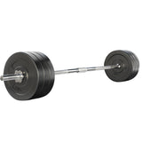 NNEDSZ 68kg Barbell Set Weight Plates Bar Lifting Bench 168cm