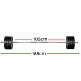 NNEDSZ 68kg Barbell Set Weight Plates Bar Lifting Bench 168cm