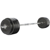 NNEDSZ 78kg Barbell Set Weight Plates Bar Lifting Bench 168cm