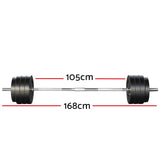NNEDSZ 78kg Barbell Set Weight Plates Bar Lifting Bench 168cm