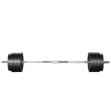 NNEDSZ 78kg Barbell Set Weight Plates Bar Lifting Bench 168cm