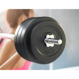 NNEDSZ 78kg Barbell Set Weight Plates Bar Lifting Bench 168cm