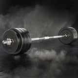 NNEDSZ 78kg Barbell Set Weight Plates Bar Lifting Bench 168cm