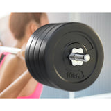 NNEDSZ 88kg Barbell Set Weight Plates Bar Lifting Bench 168cm