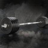 NNEDSZ 88kg Barbell Set Weight Plates Bar Lifting Bench 168cm