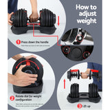 NNEDSZ 24kg Dumbbells Adjustable Dumbbell Weight Plates Home Gym