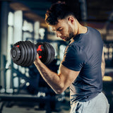 NNEDSZ 24kg Dumbbells Adjustable Dumbbell Weight Plates Home Gym