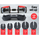NNEDSZ 24kg Dumbbells Adjustable Dumbbell Weight Plates Home Gym 2pcs