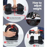 NNEDSZ 24kg Dumbbells Adjustable Dumbbell Weight Plates Home Gym 2pcs