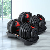 NNEDSZ 24kg Dumbbells Adjustable Dumbbell Weight Plates Home Gym 2pcs