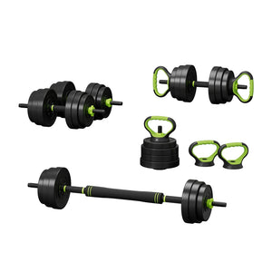 NNEDSZ 25kg Adjustable Dumbbells Set Kettle Bell Weight Plates Barbells Gym